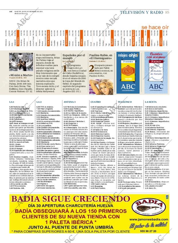 ABC SEVILLA 29-11-2011 página 85