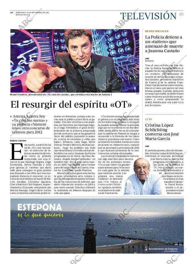 ABC SEVILLA 30-11-2011 página 85