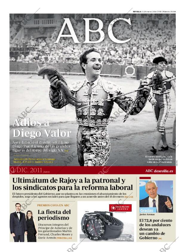 ABC SEVILLA 01-12-2011 página 1