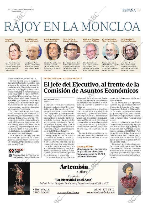 ABC MADRID 22-12-2011 página 19