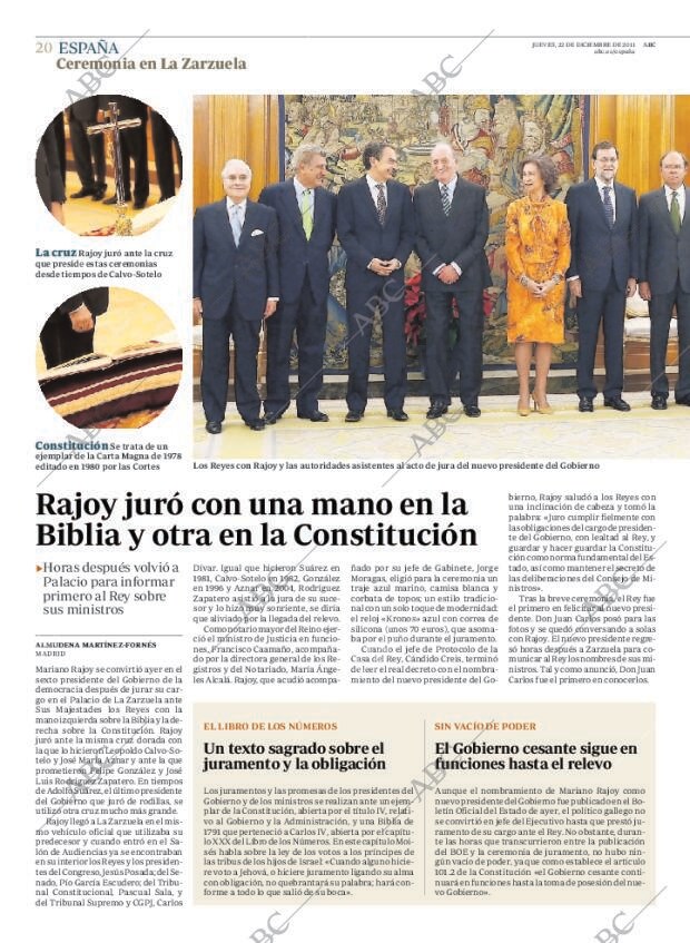 ABC MADRID 22-12-2011 página 20