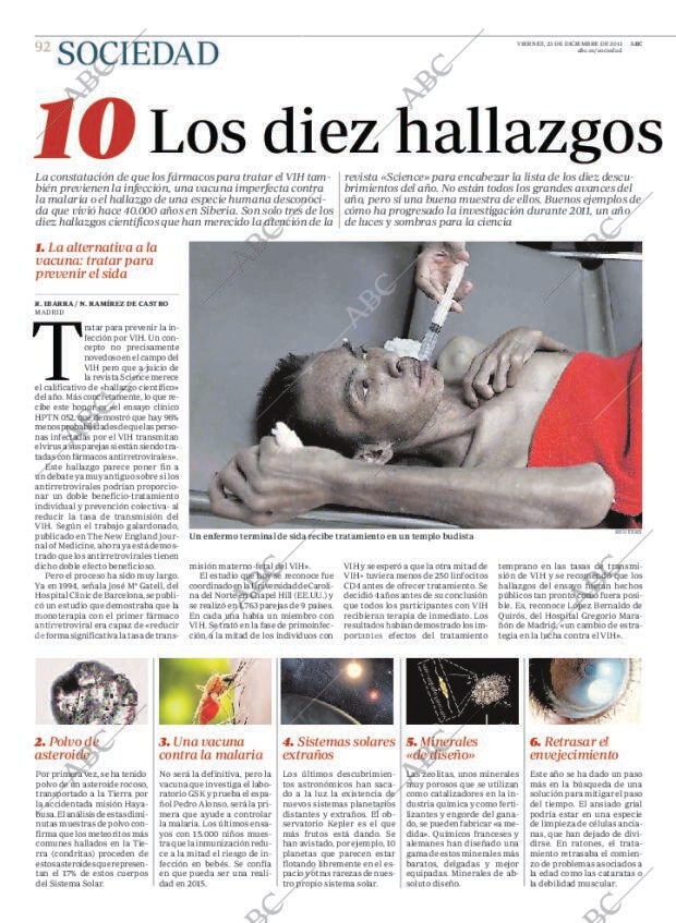 ABC MADRID 23-12-2011 página 96