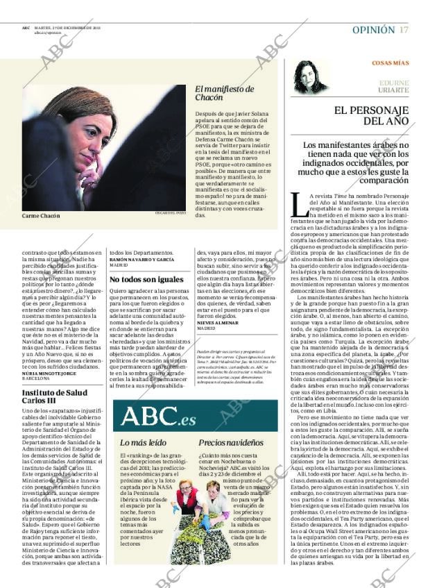 ABC MADRID 27-12-2011 página 17