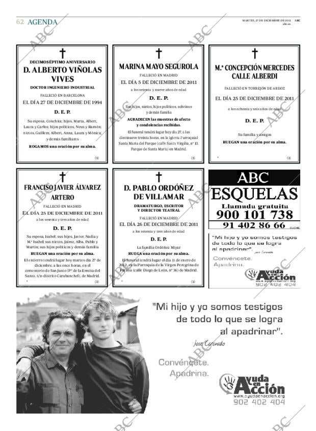 ABC MADRID 27-12-2011 página 62