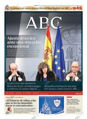 ABC MADRID 31-12-2011 página 1