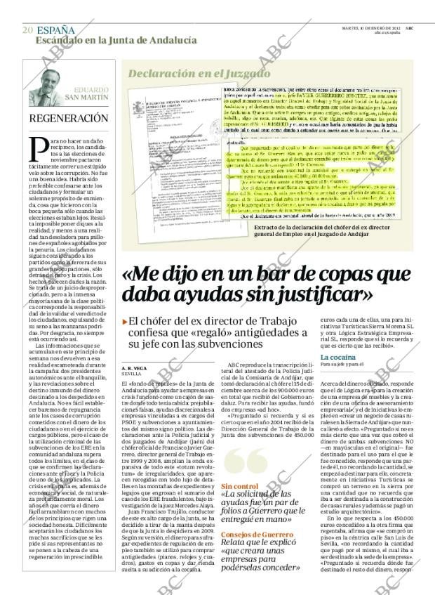 ABC MADRID 10-01-2012 página 20