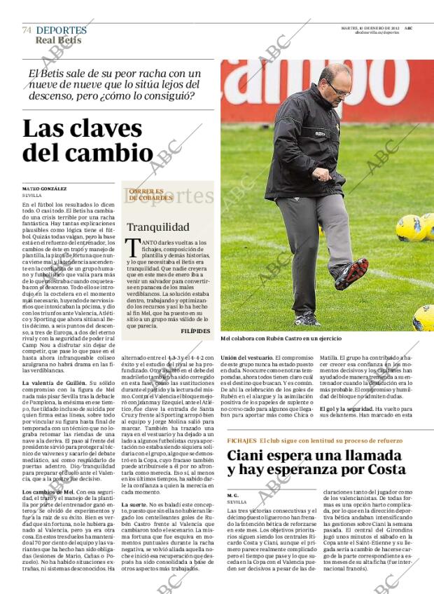 ABC SEVILLA 10-01-2012 página 74
