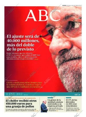 ABC MADRID 11-01-2012 página 1
