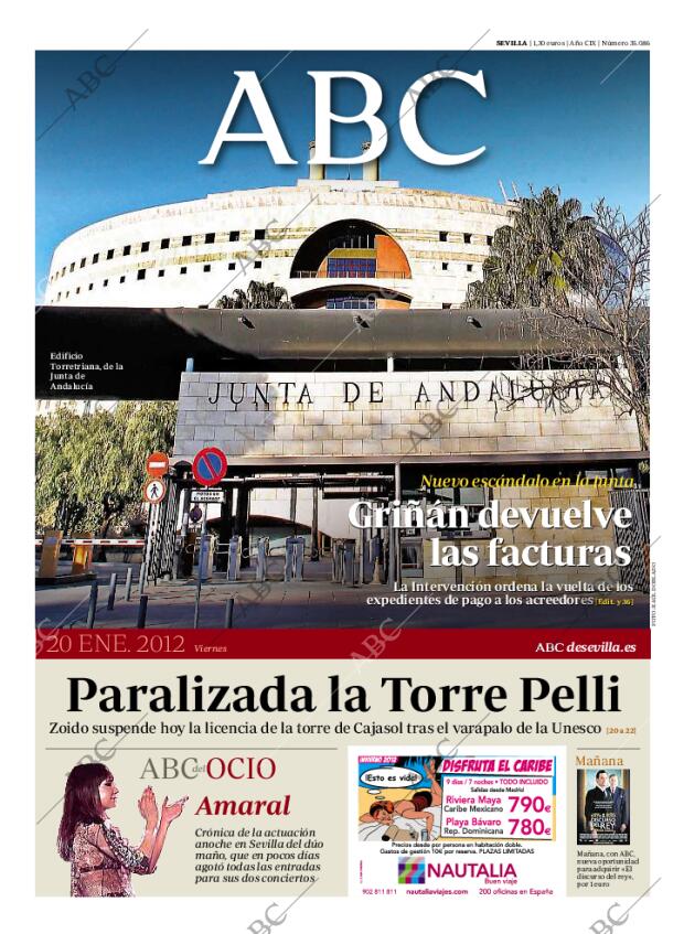 ABC SEVILLA 20-01-2012 página 1