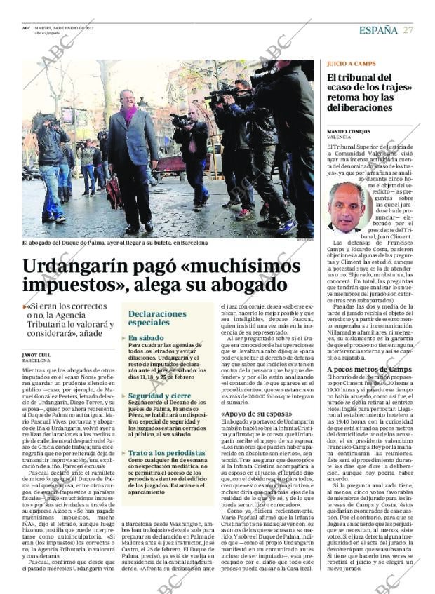 ABC MADRID 24-01-2012 página 27