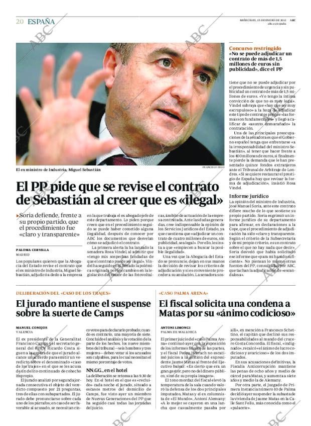 ABC MADRID 25-01-2012 página 20