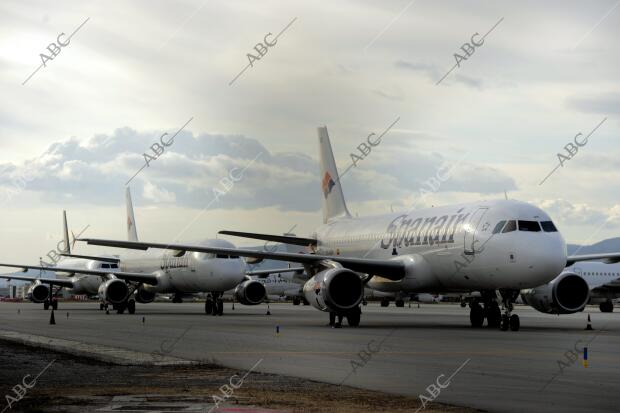 Aeropuerto de el Prat Barcelona...Cierre de Spanair...Avion...Fotos Ines...