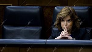 Pleno del congreso de los Diputados. En la Imagen: Soraya Saenz