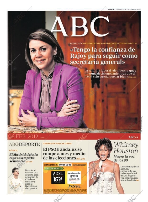 ABC MADRID 13-02-2012 página 1