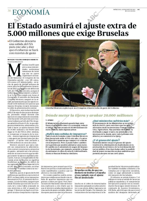 ABC MADRID 14-03-2012 página 38