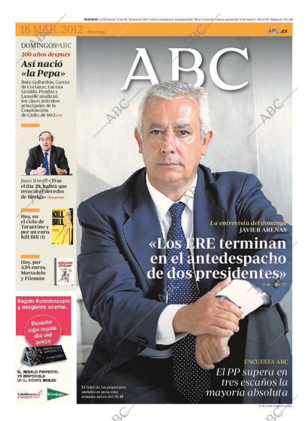ABC MADRID 18-03-2012 página 1