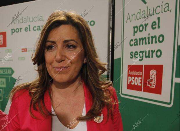 noche electoral del Psoe primera comparecencia de Susana Diaz