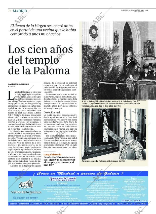 ABC MADRID 25-03-2012 página 74