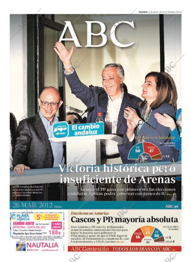 ABC MADRID 26-03-2012 página 1