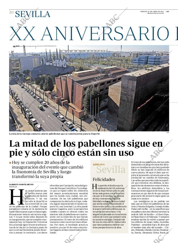 ABC SEVILLA 20-04-2012 página 20