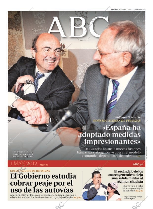 ABC MADRID 01-05-2012 página 1