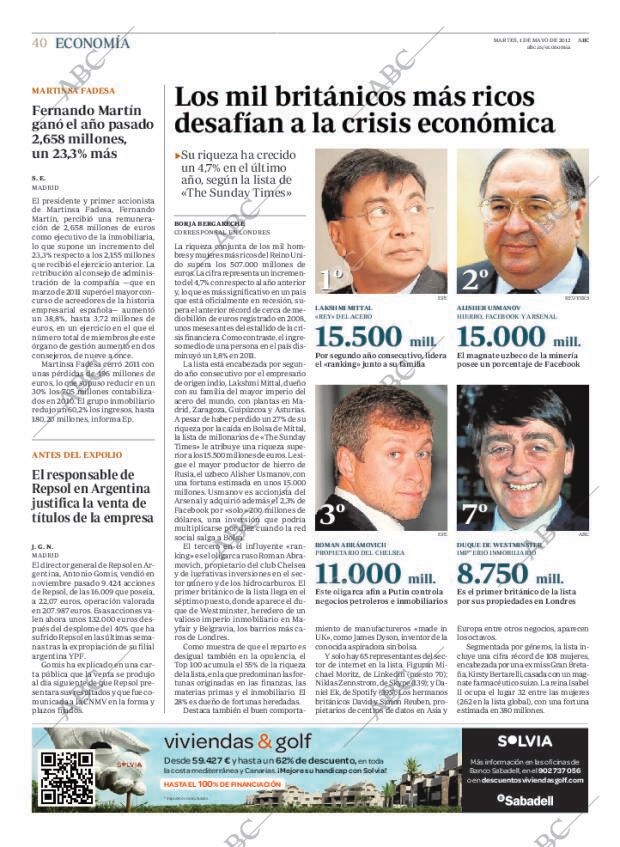 ABC MADRID 01-05-2012 página 40