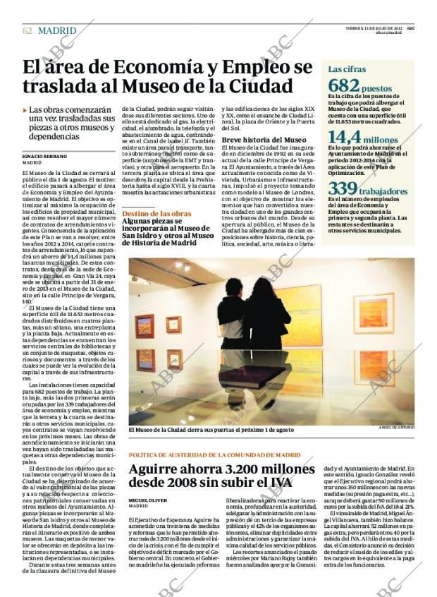 ABC MADRID 13-07-2012 página 62