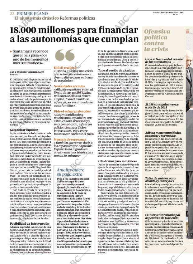 ABC MADRID 14-07-2012 página 22