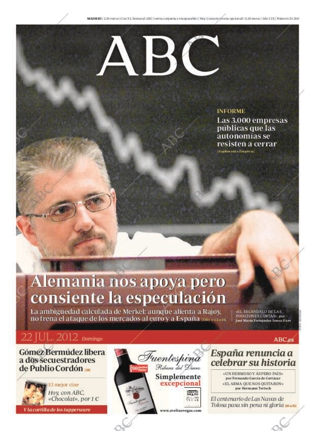 ABC MADRID 22-07-2012 página 1