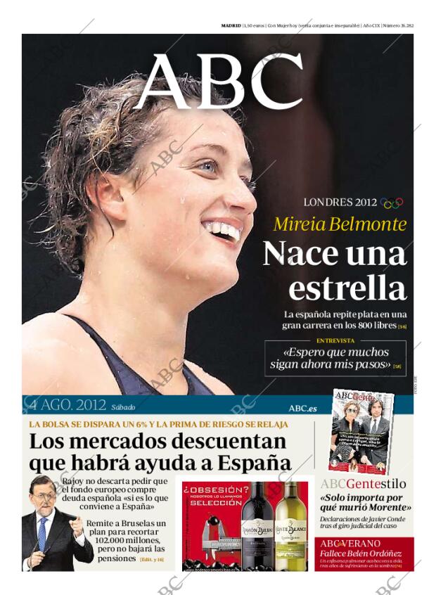 ABC MADRID 04-08-2012 página 1