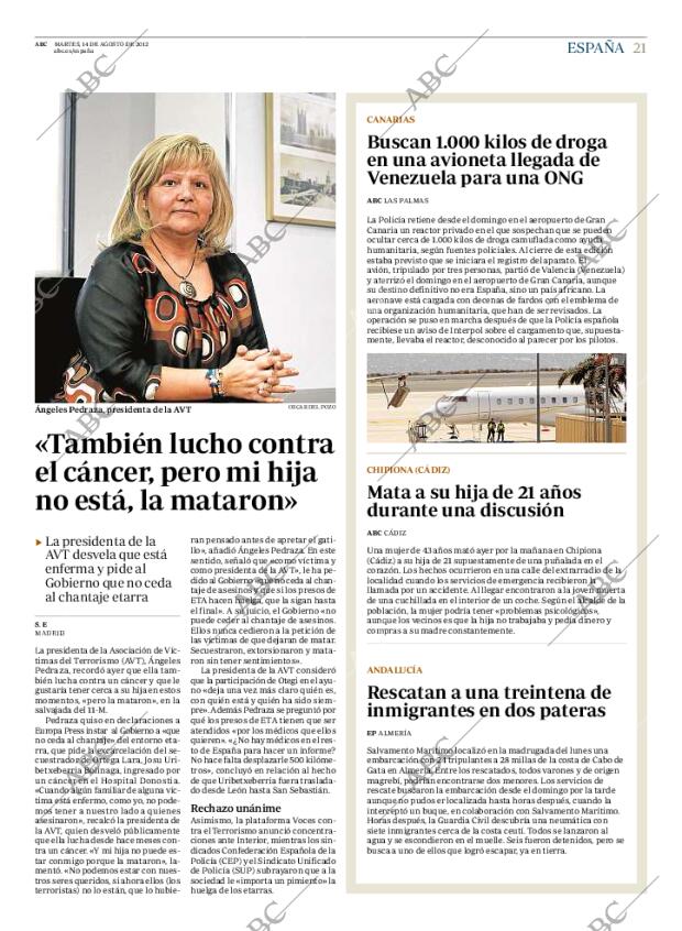 ABC MADRID 14-08-2012 página 21