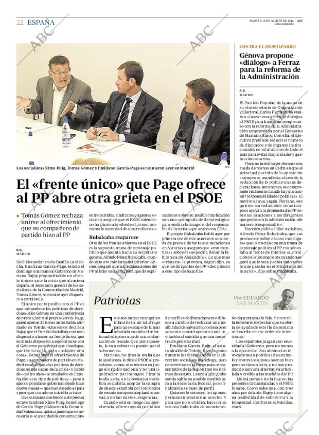 ABC MADRID 14-08-2012 página 22