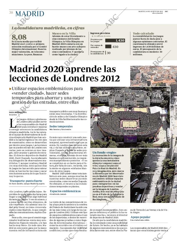 ABC MADRID 14-08-2012 página 38