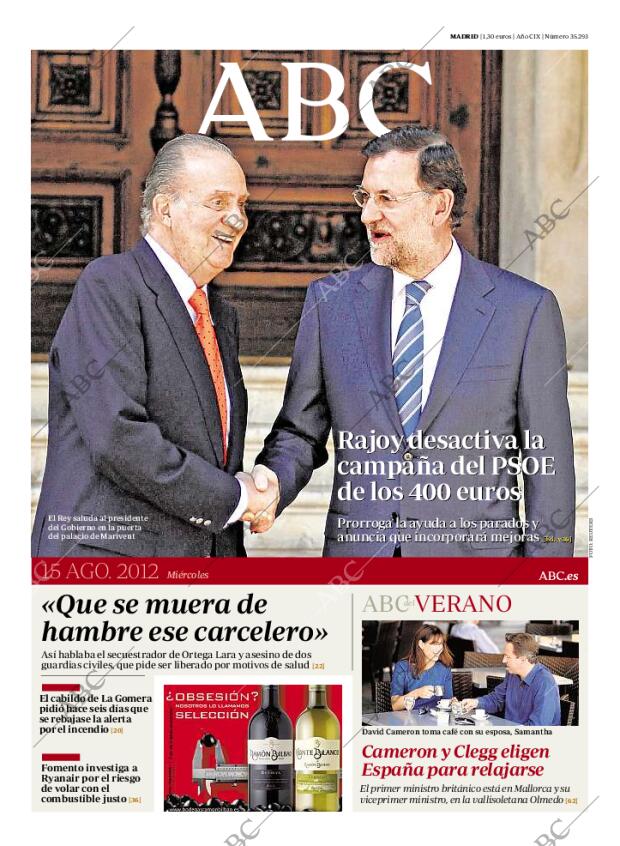 ABC MADRID 15-08-2012 página 1