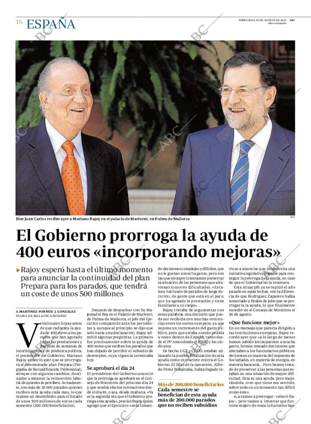 ABC MADRID 15-08-2012 página 16