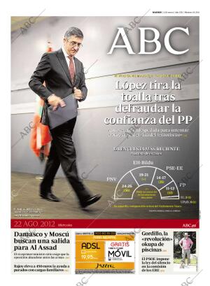 ABC MADRID 22-08-2012 página 1