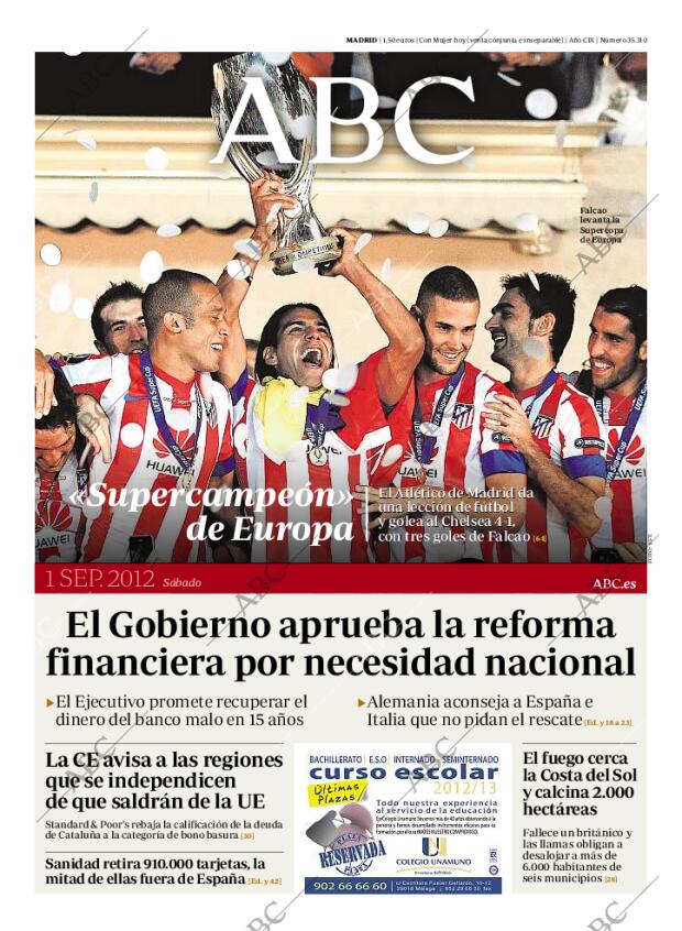 ABC MADRID 01-09-2012 página 1