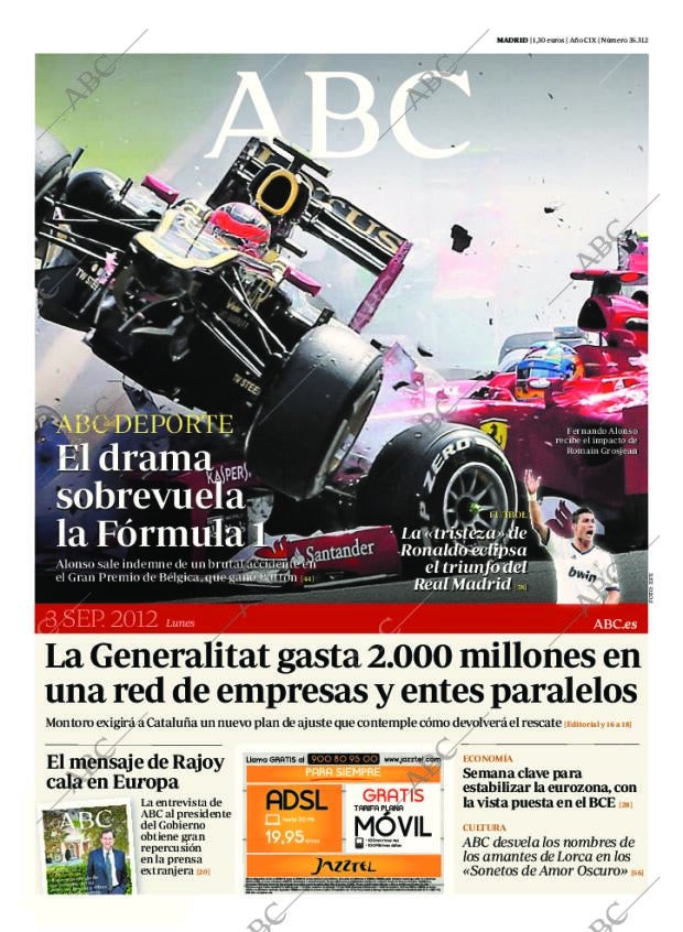 ABC MADRID 03-09-2012 página 1