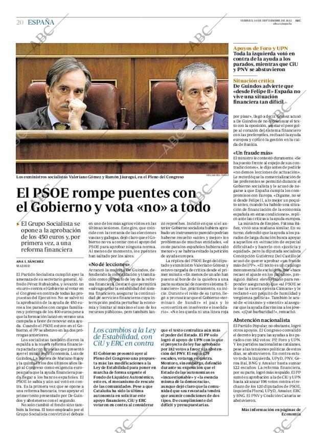 ABC MADRID 14-09-2012 página 20
