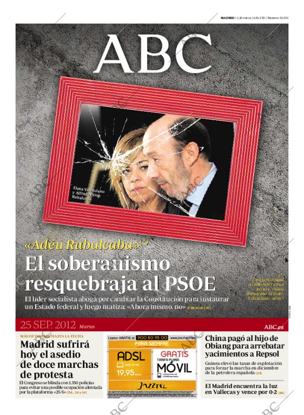 ABC MADRID 25-09-2012 página 1