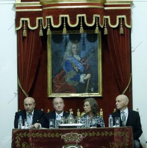 Sus altezas reales Don Juan Carlos y Doña Sofia dan la apertura del curso de las...