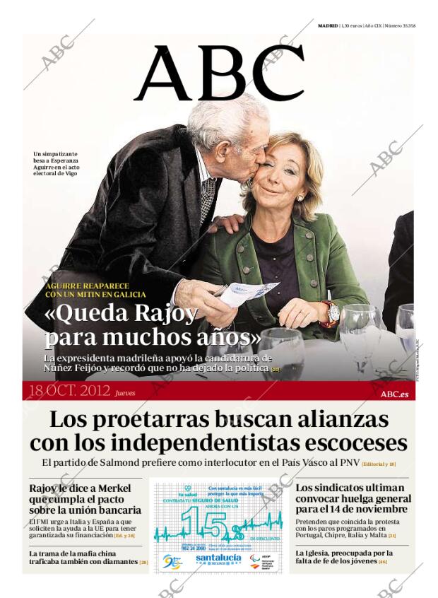 ABC MADRID 18-10-2012 página 1