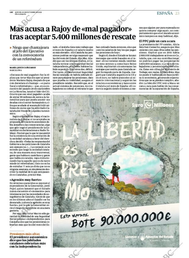 ABC MADRID 25-10-2012 página 23