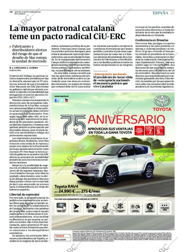 ABC MADRID 25-10-2012 página 27