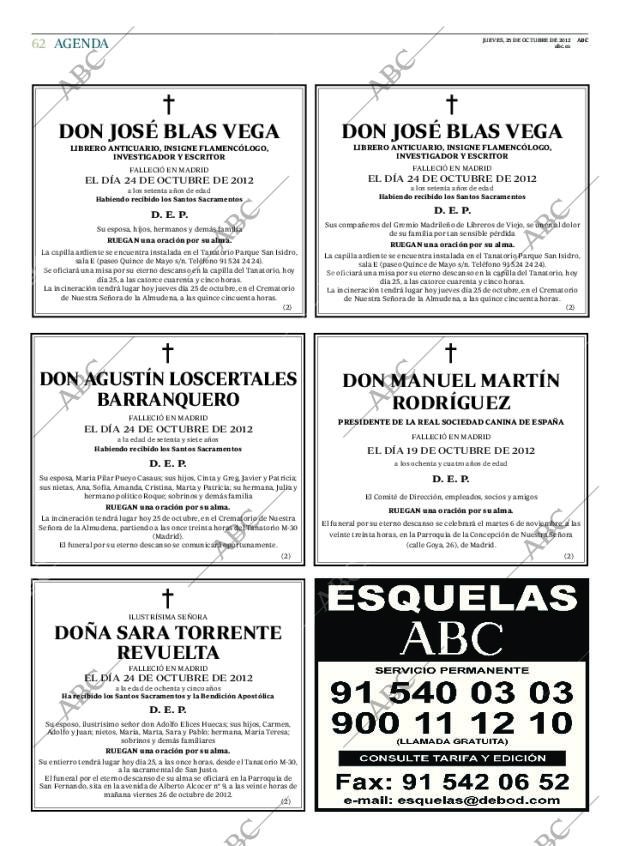 ABC MADRID 25-10-2012 página 62
