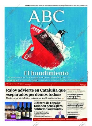 ABC MADRID 28-10-2012 página 1