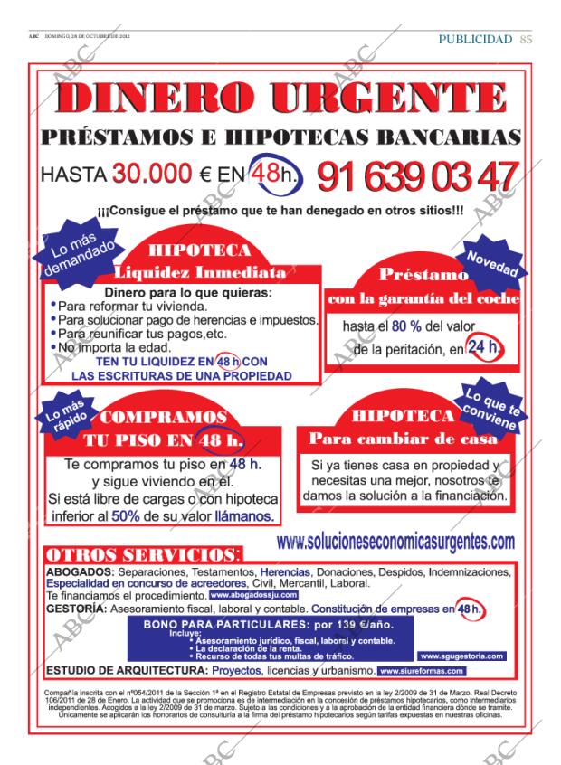 ABC MADRID 28-10-2012 página 85