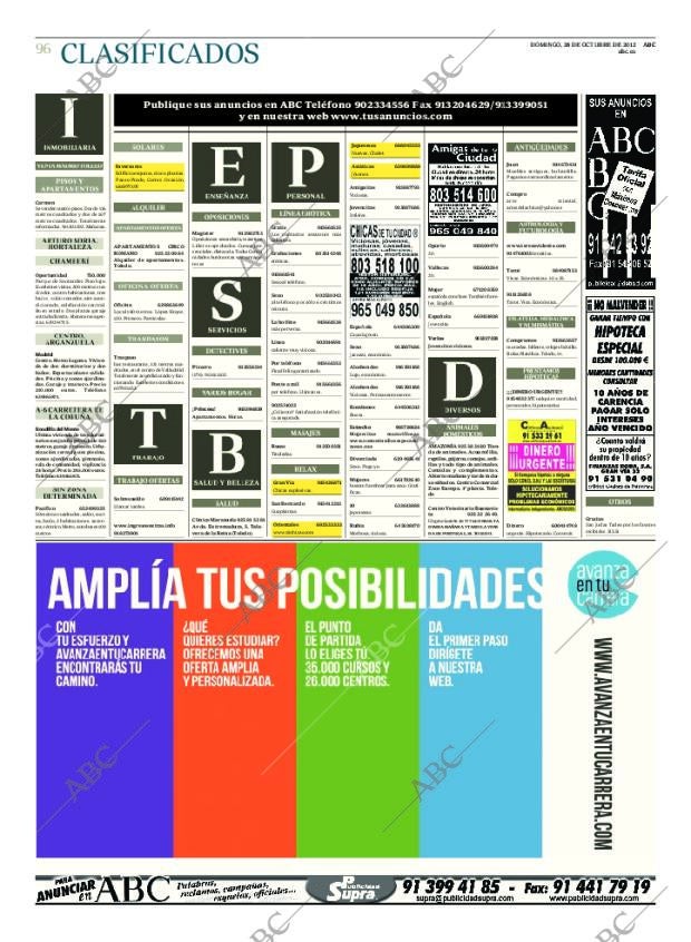 ABC MADRID 28-10-2012 página 96
