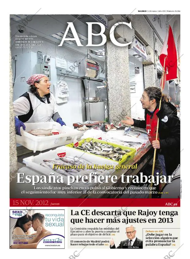 ABC MADRID 15-11-2012 página 1