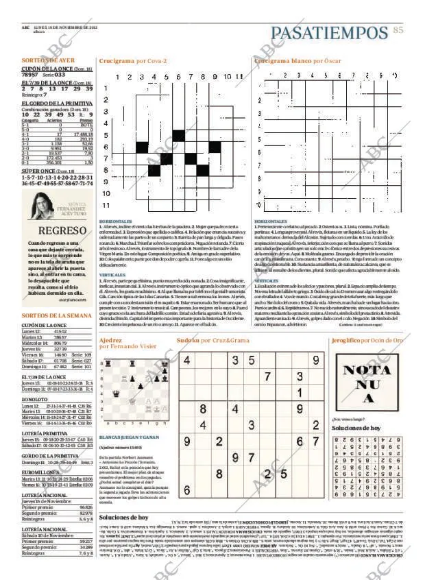 ABC MADRID 19-11-2012 página 85